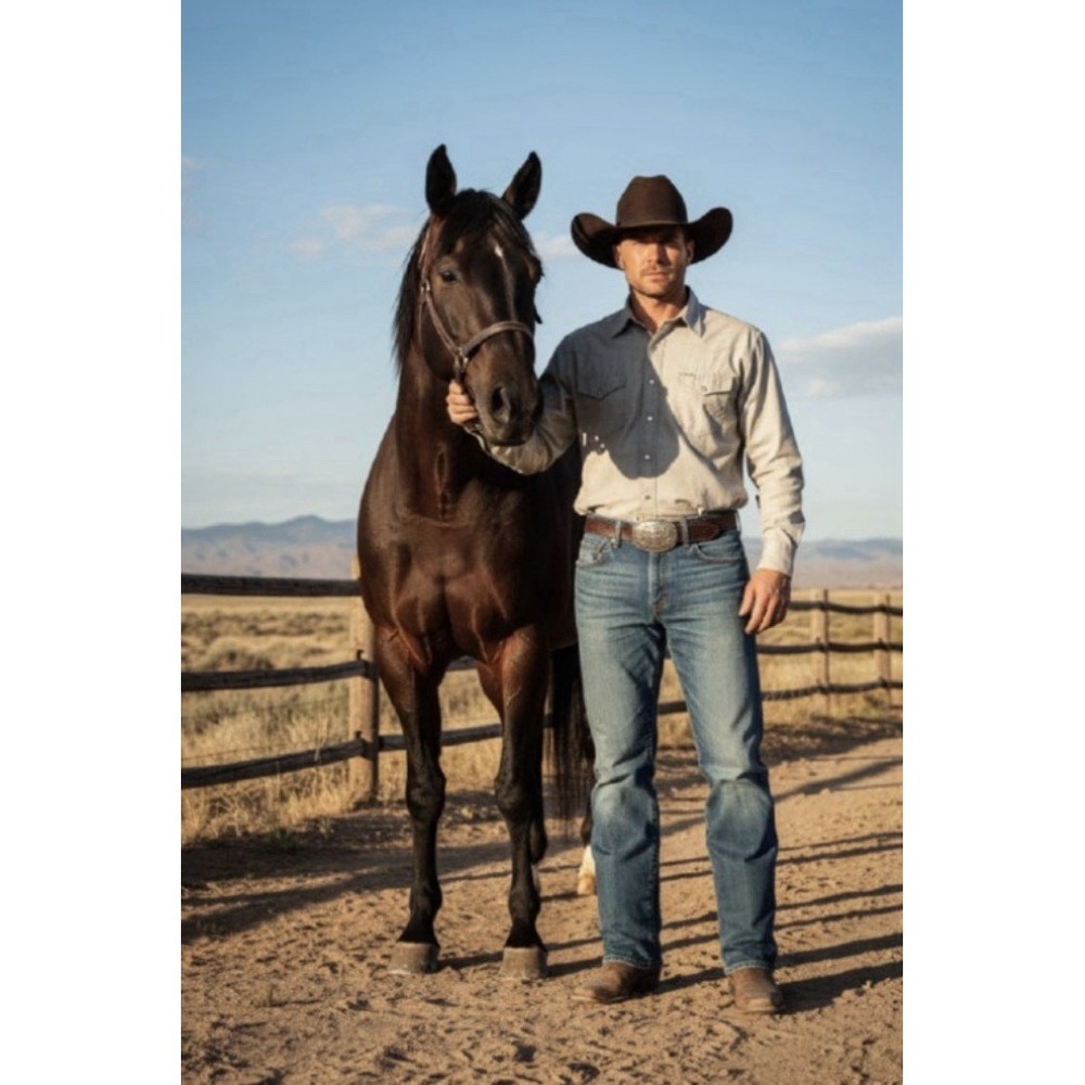 Wrangler Retro Jeans 34 x 32 Bootcut Cowboy Western Distressed